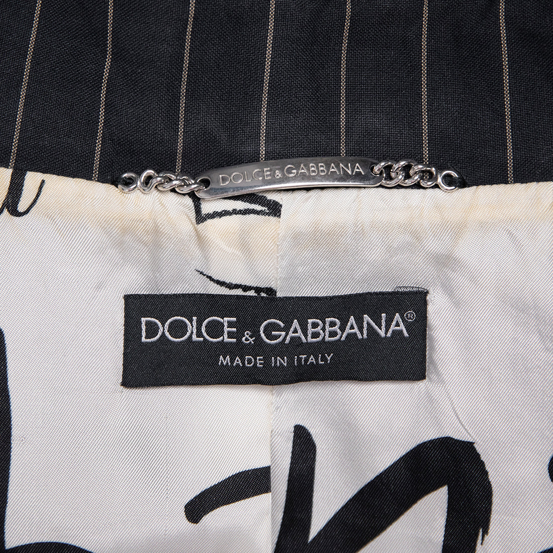 Dolce & Gabbana Nadelstreifen Anzug mit Blouson-Jacke und passendem Rock