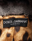 Dolce & Gabbana Nadelstreifenblazer mit Fellkragen