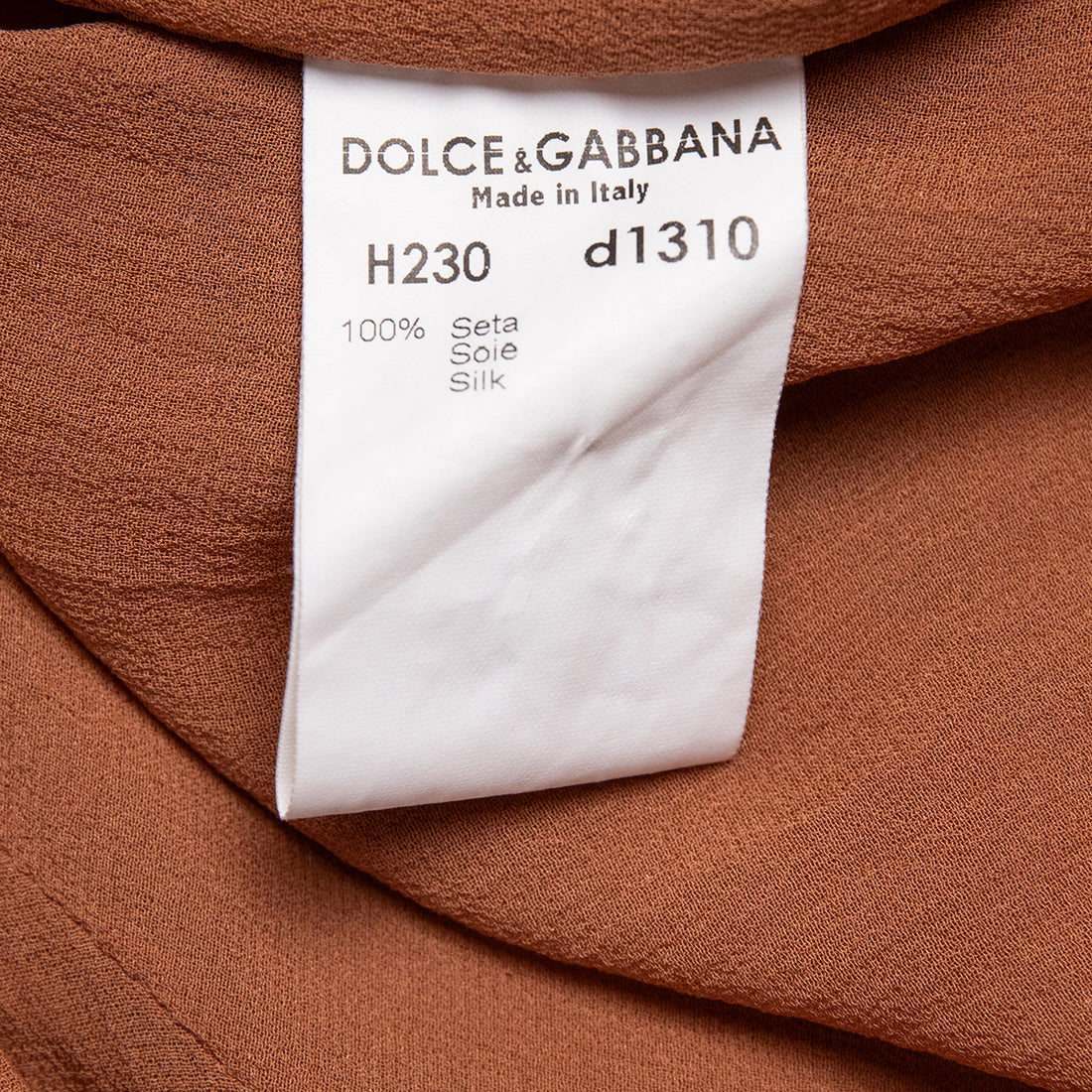 Dolce & Gabbana Semitransparente Seidenbluse mit Plissees mit leichten Gebrauchsspuren