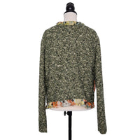 Dolce &amp; Gabbana vintage tweed jacket with floral silk appliqués and bow details