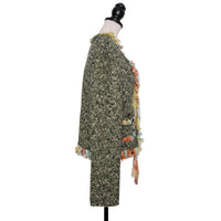 Dolce &amp; Gabbana vintage tweed jacket with floral silk appliqués and bow details