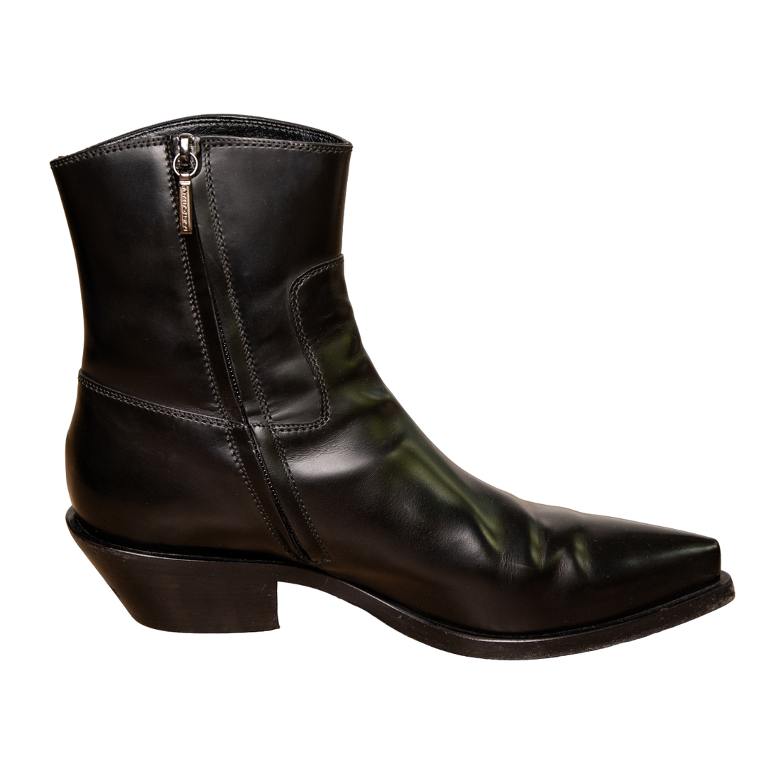 Dolce & Gabbana Spitze flache Ankle Boots im Cowboyboot-Stil