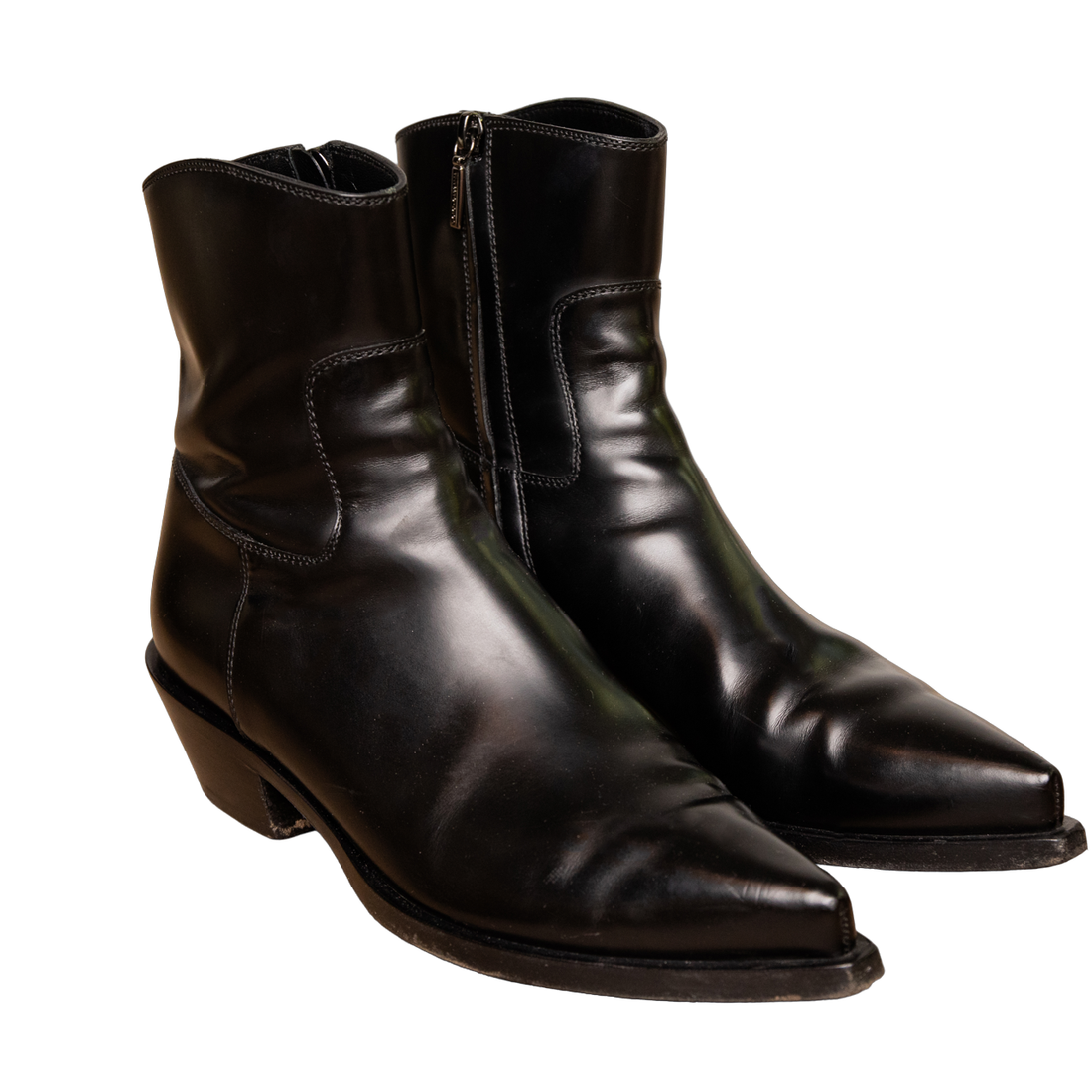 Dolce & Gabbana Spitze flache Ankle Boots im Cowboyboot-Stil