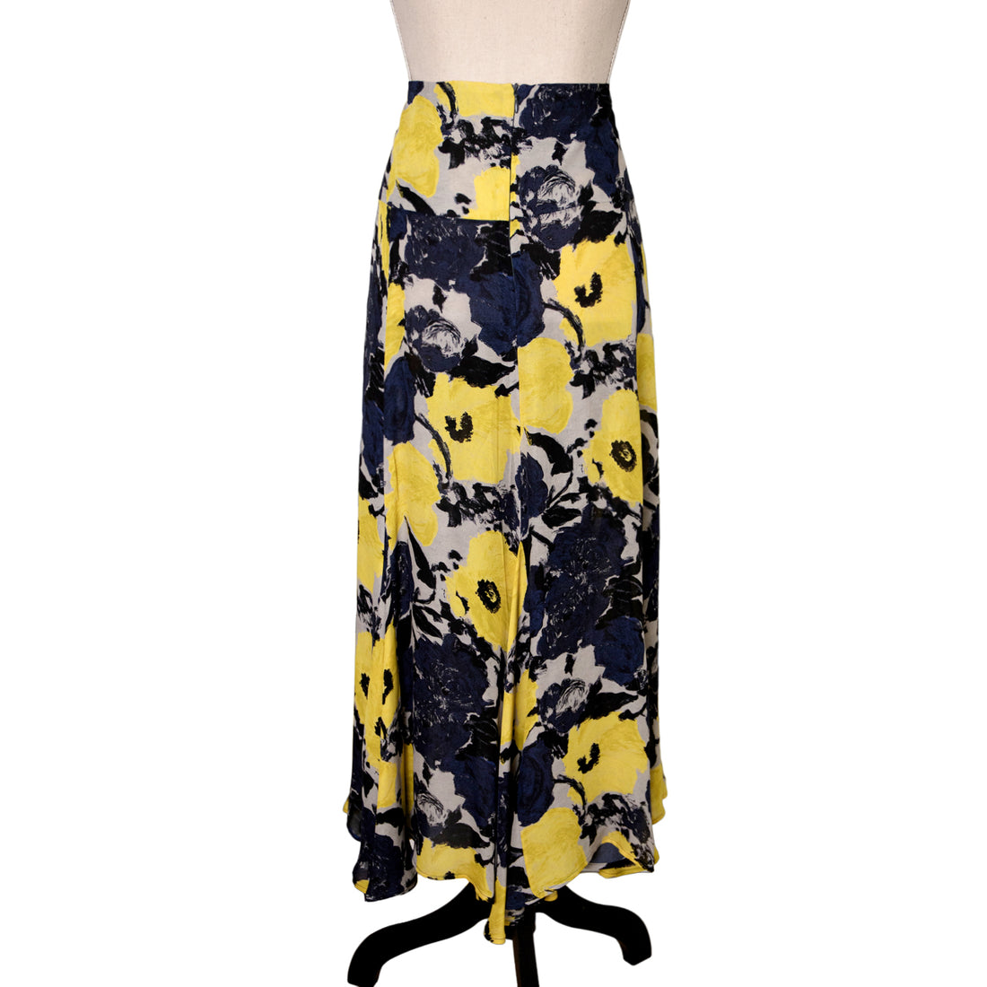 Dries van Noten Flowing silk skirt with a floral print