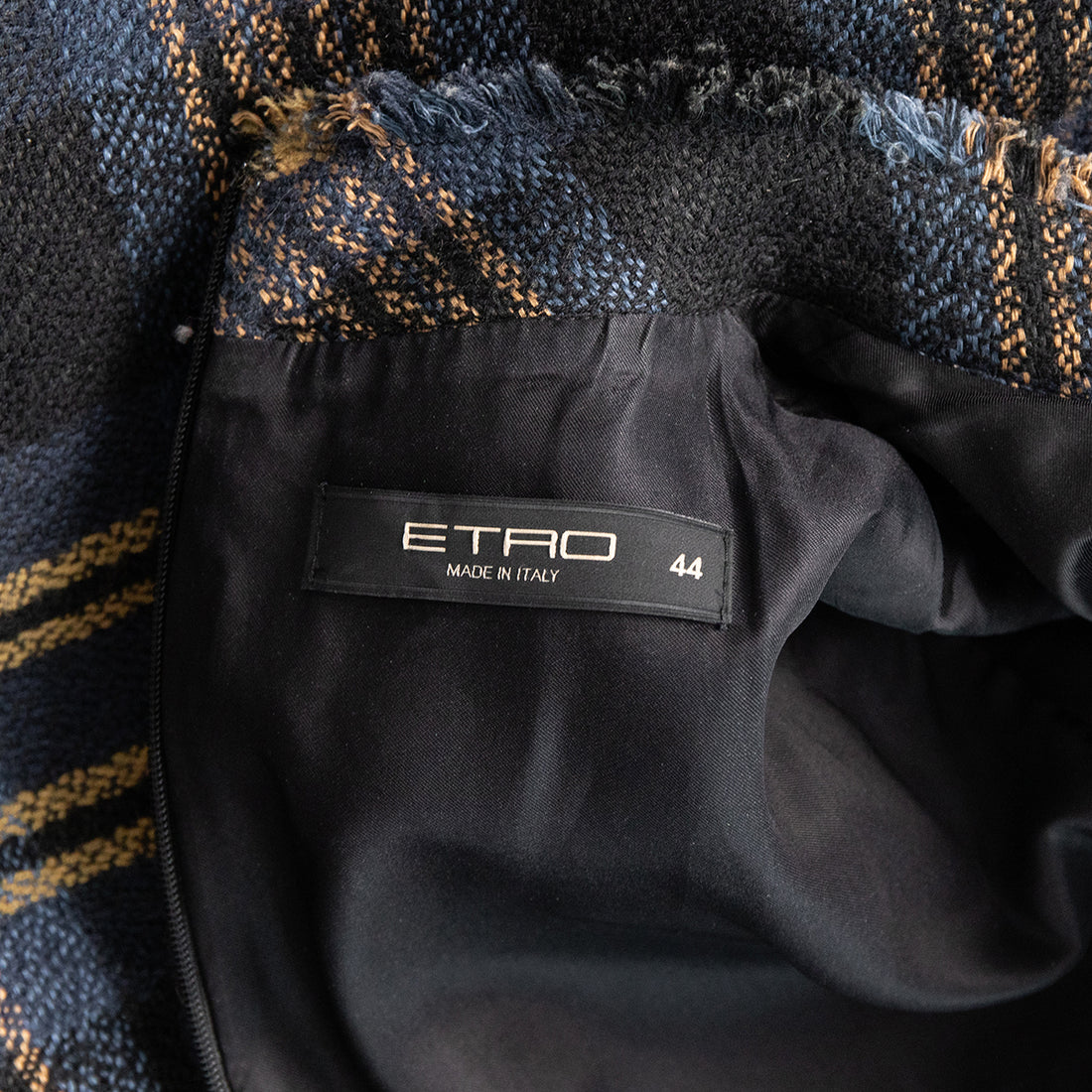 Etro short-sleeved checked wool midi