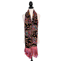 Etro vintage velvet scarf with fringes