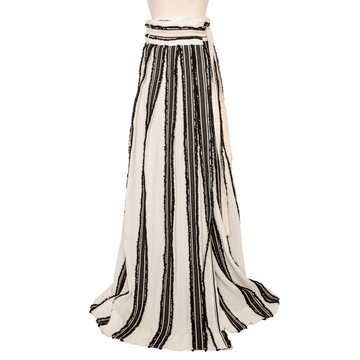 Fassbender wrap skirt with stripes in maxi length