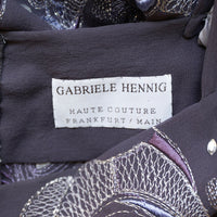 Gabriele Hennig Haute Couture Embroidered Evening Dress