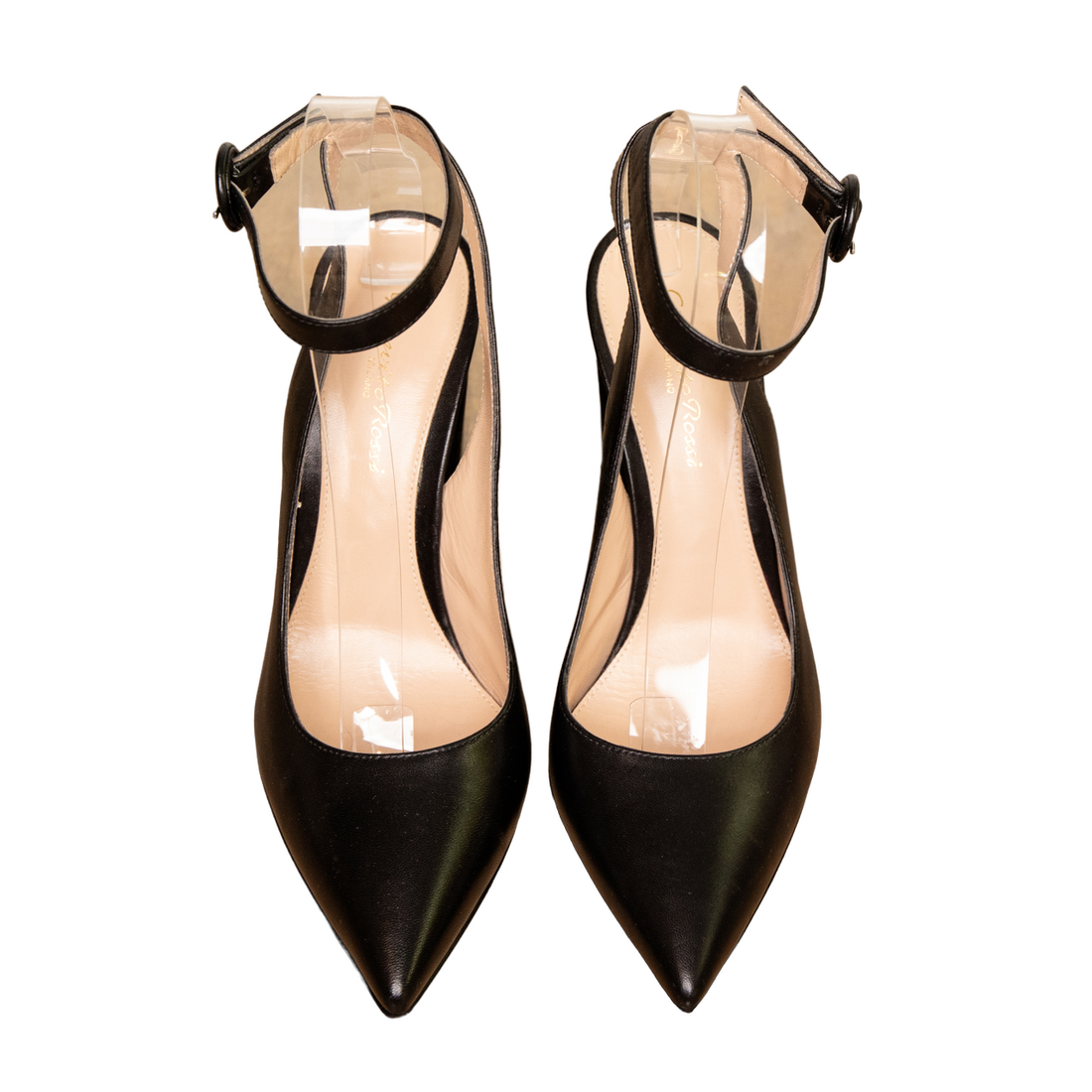 Gianvito Rossi pointed sling pumps with block heel