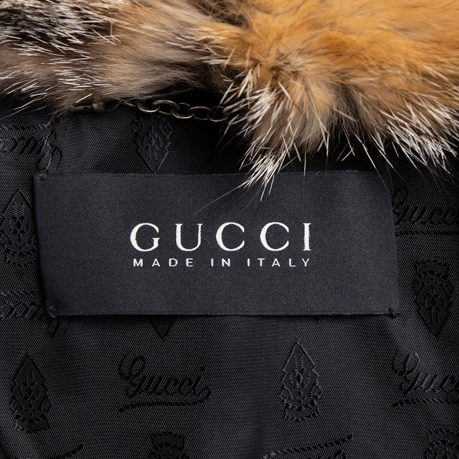 Gucci Elegantes Cape aus Fuchsfell