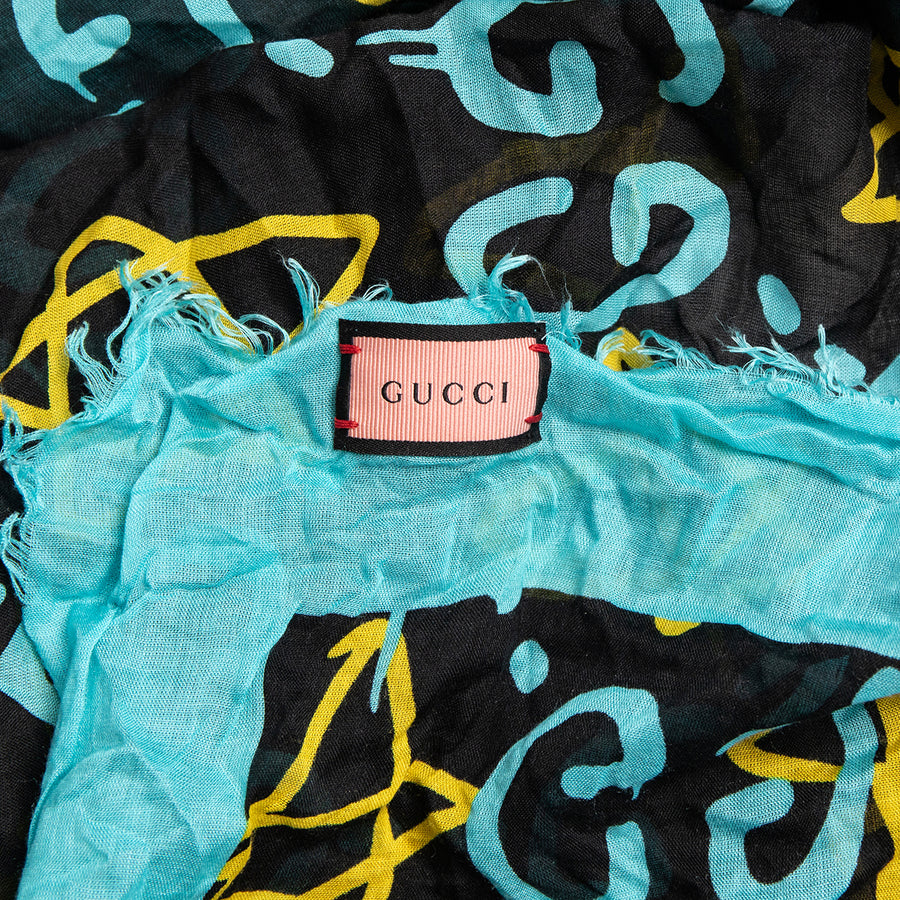 Gucci Ghost scarf with signature GG-Star print
