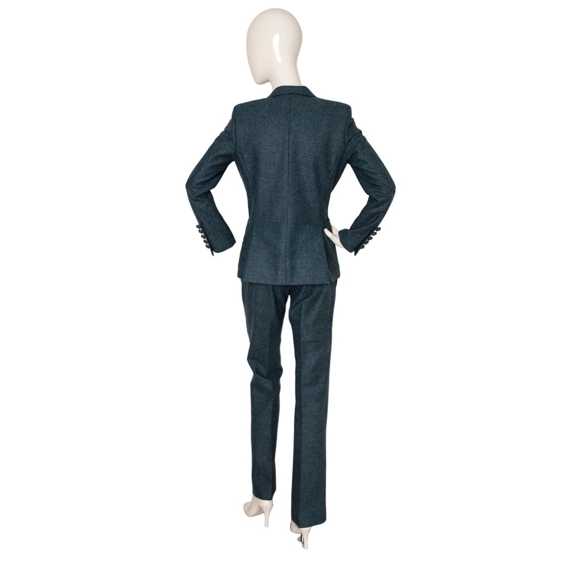 Gucci pant suit with leather buttons