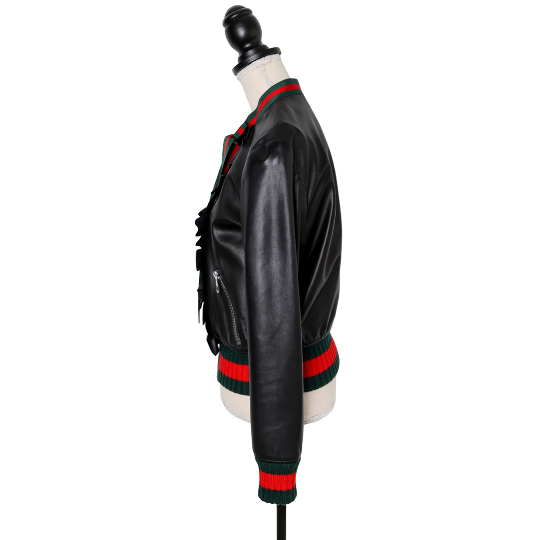 Gucci leather 2025 jacket bomber