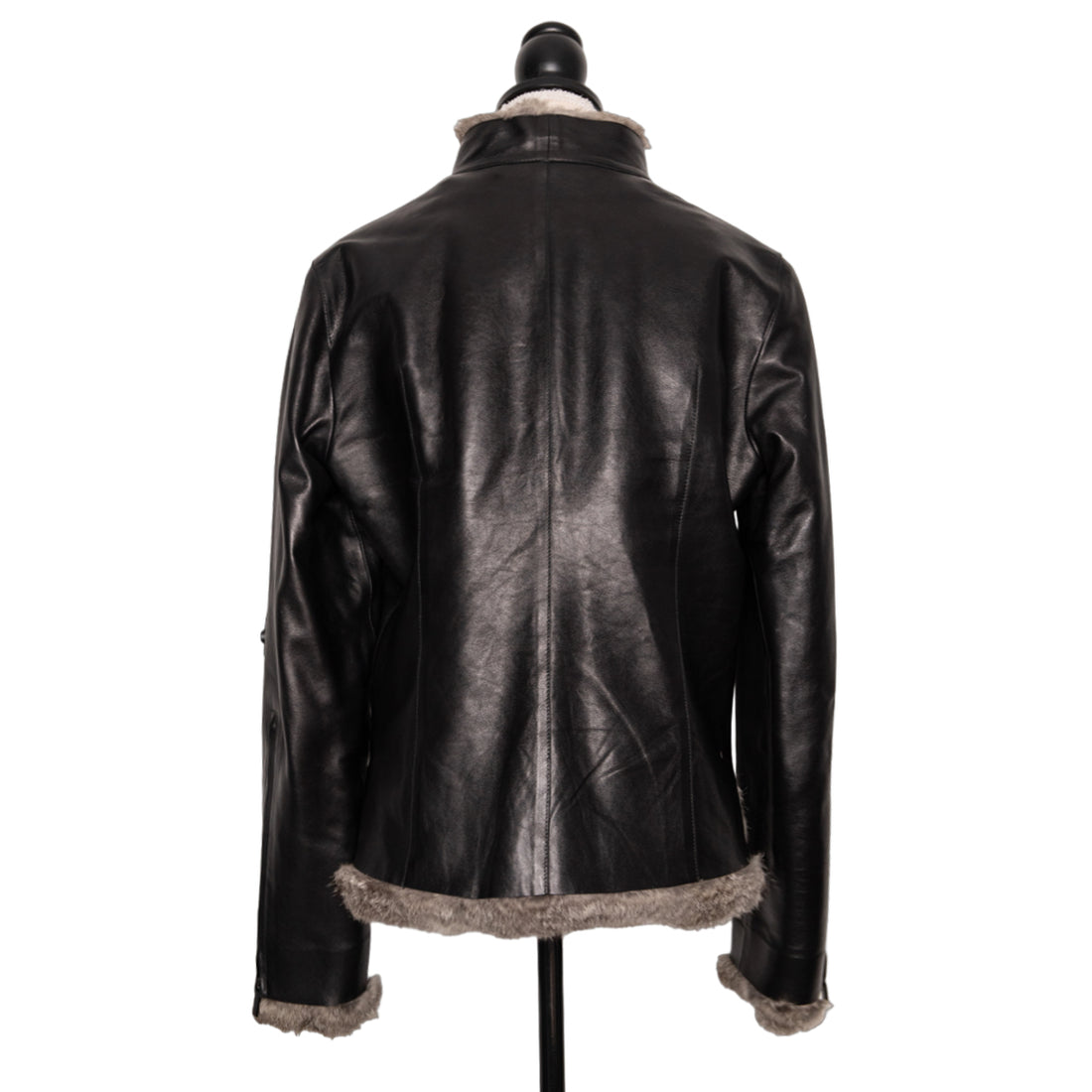Gucci leather jacket with removable fur