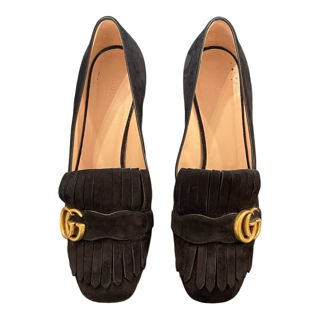 Gucci loafers with suede GG logo