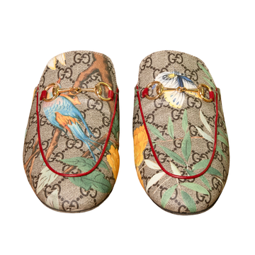 Gucci Princetown slippers with a floral signature print