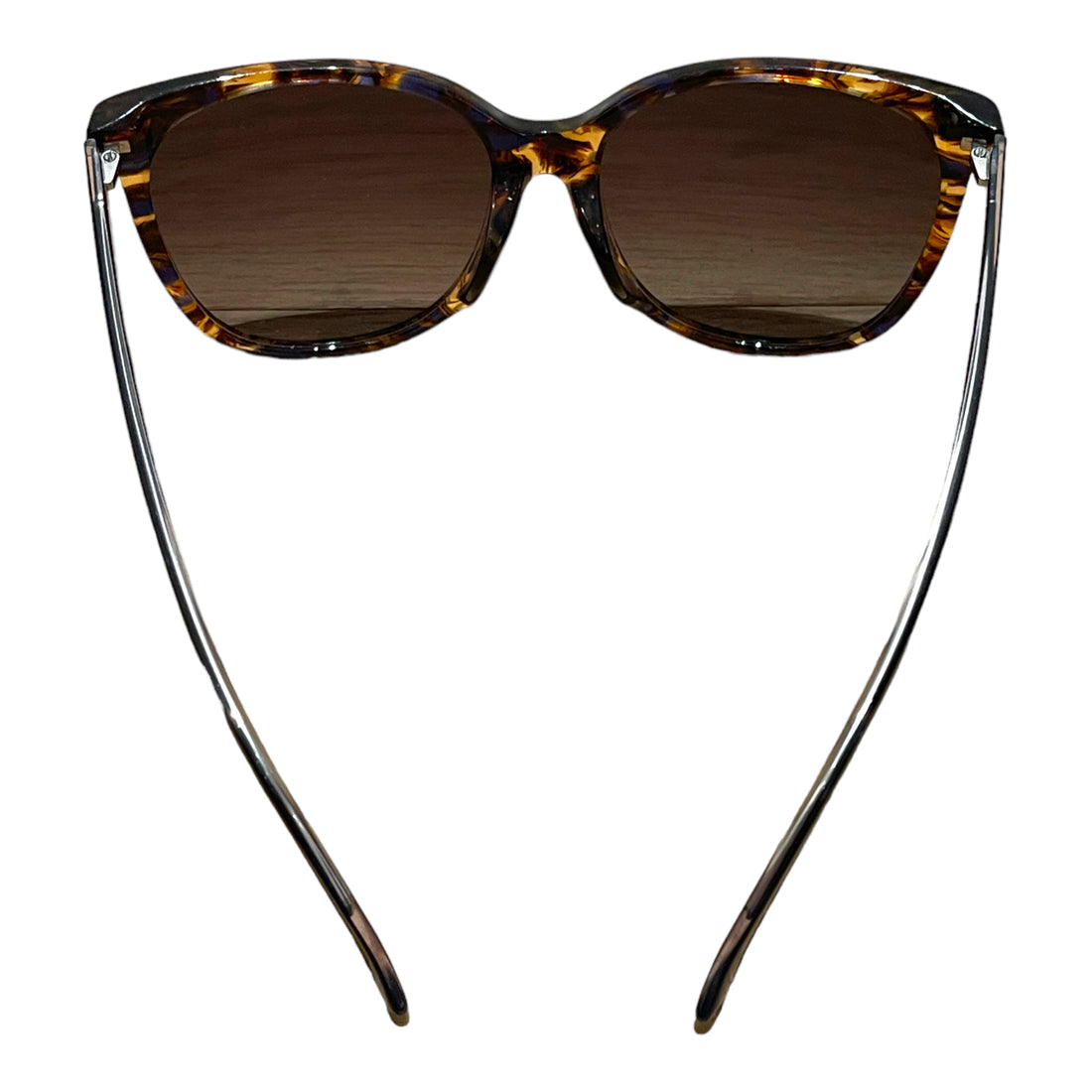 Gucci Sonnenbrille in Hornoptik mit dunkelblauen Bügeln