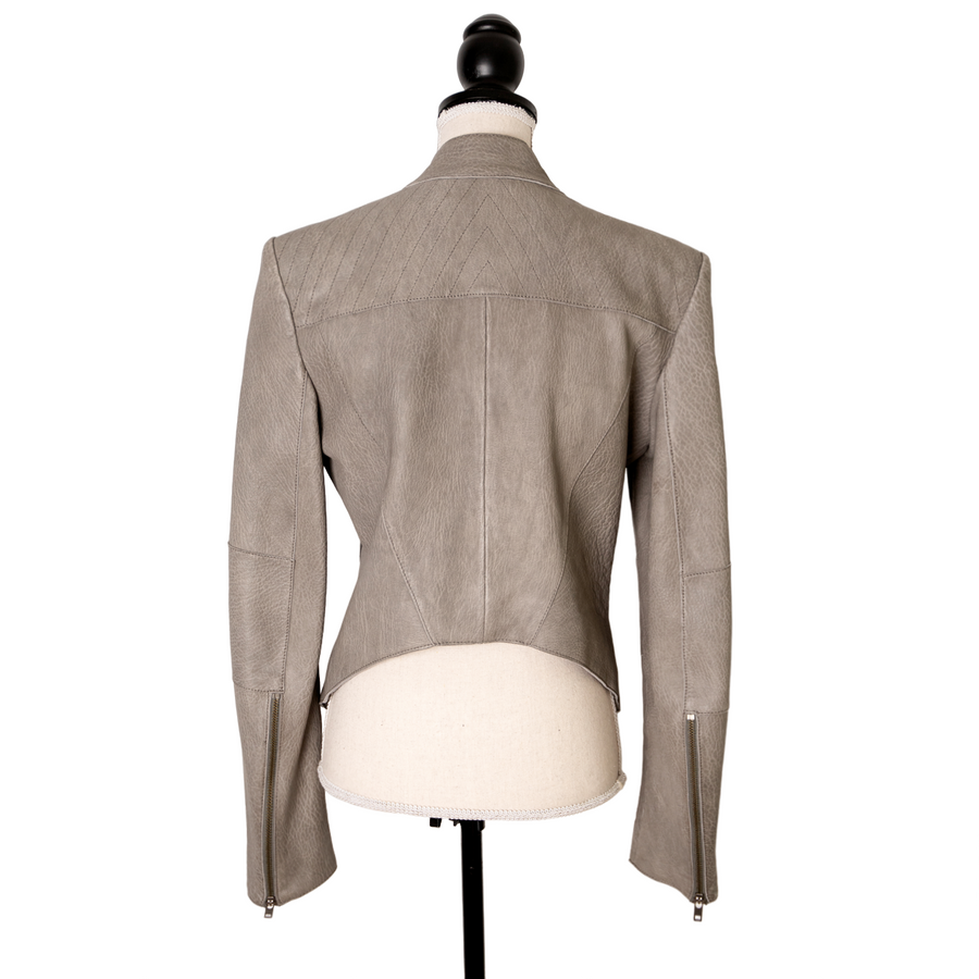 Helmut Lang leather jacket in biker style