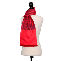 Hermès wide silk and angora scarf