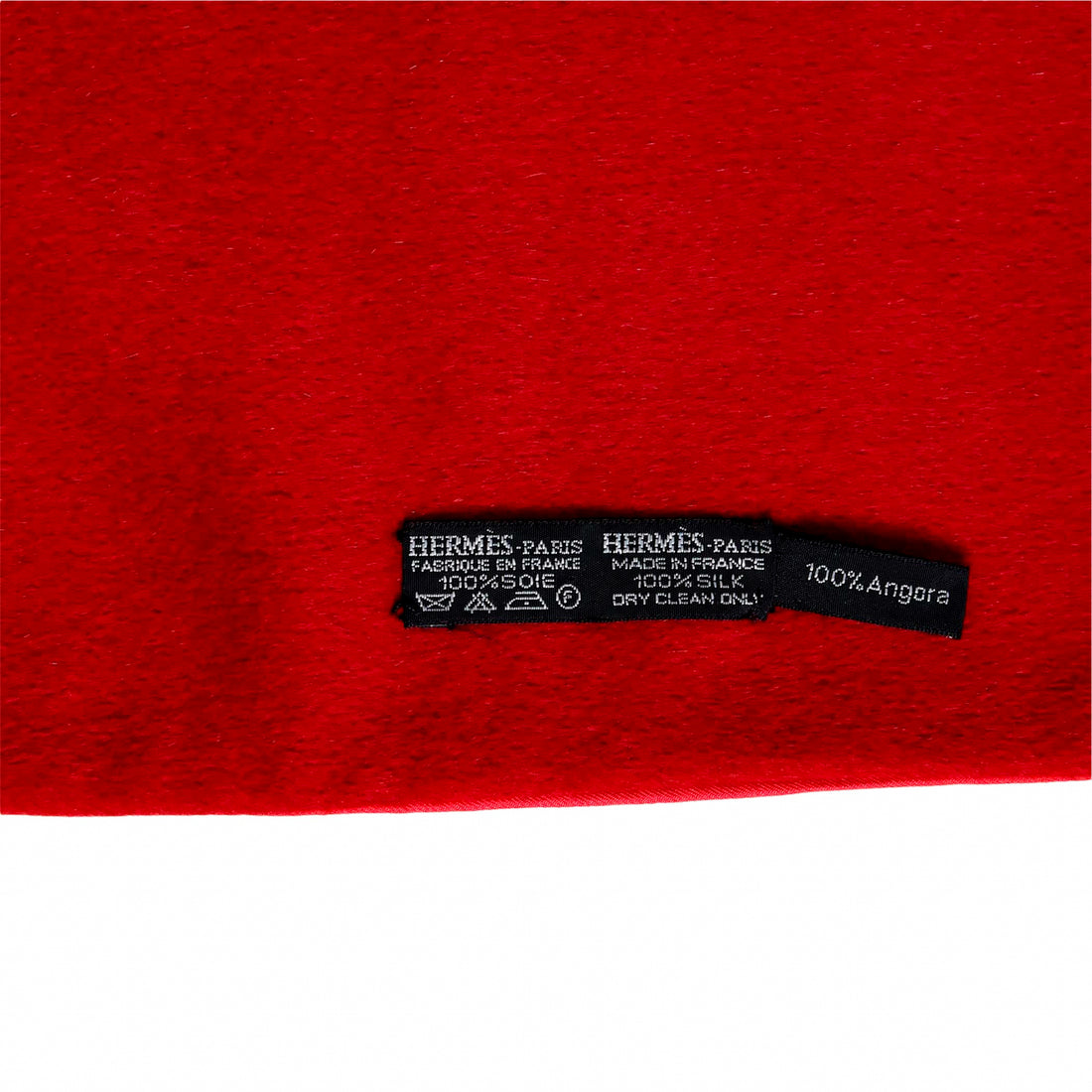 Hermès Breites Tuch aus Seide und Angora
