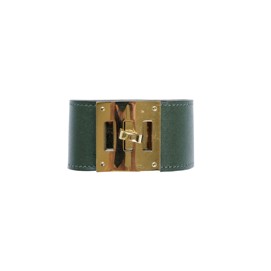 Hermès "Kelly" leather wrap bracelet