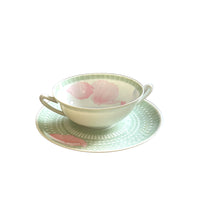 6x Hermès "Le Pivoines" soup bowl with saucers made of Limoges porcelain