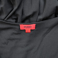 Hugo sleeveless dress with belt and ruffle details