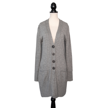 Iris Von Arnim Long fitted cashmere jacket with patch pockets