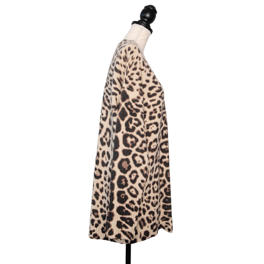Iris Von Arnim oversize sweater in a leopard pattern