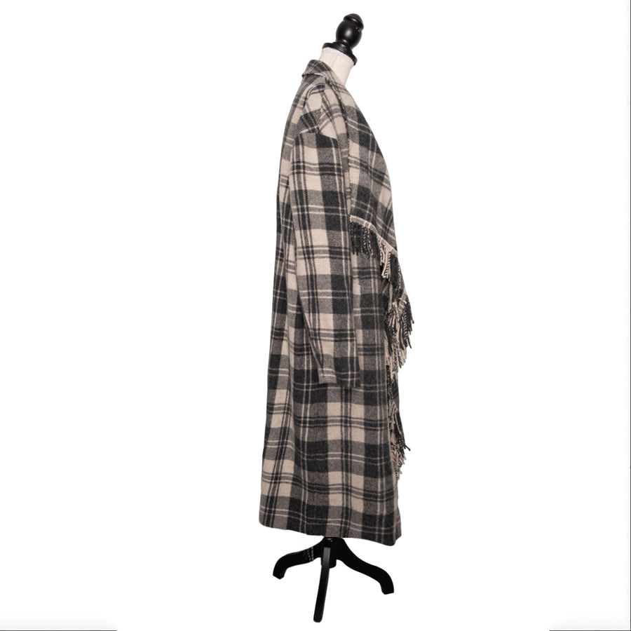 Isabel Marant Étoile checked Fleming coat in an oversize style
