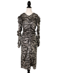 Isabel Marant Extravagantes enges Abendkleid mit gerüschten Schultern