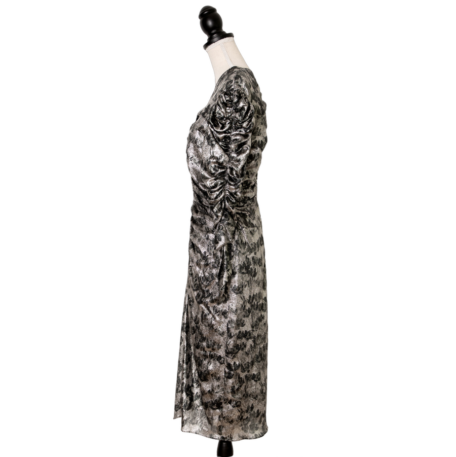 Isabel Marant Extravagantes enges Abendkleid mit gerüschten Schultern