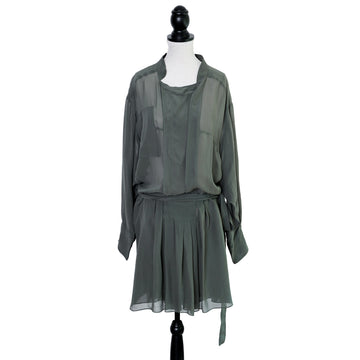 Isabel Marant Semi-transparent shirt-style silk dress