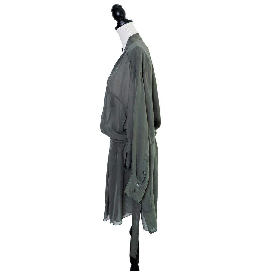 Isabel Marant Semi-transparent shirt-style silk dress