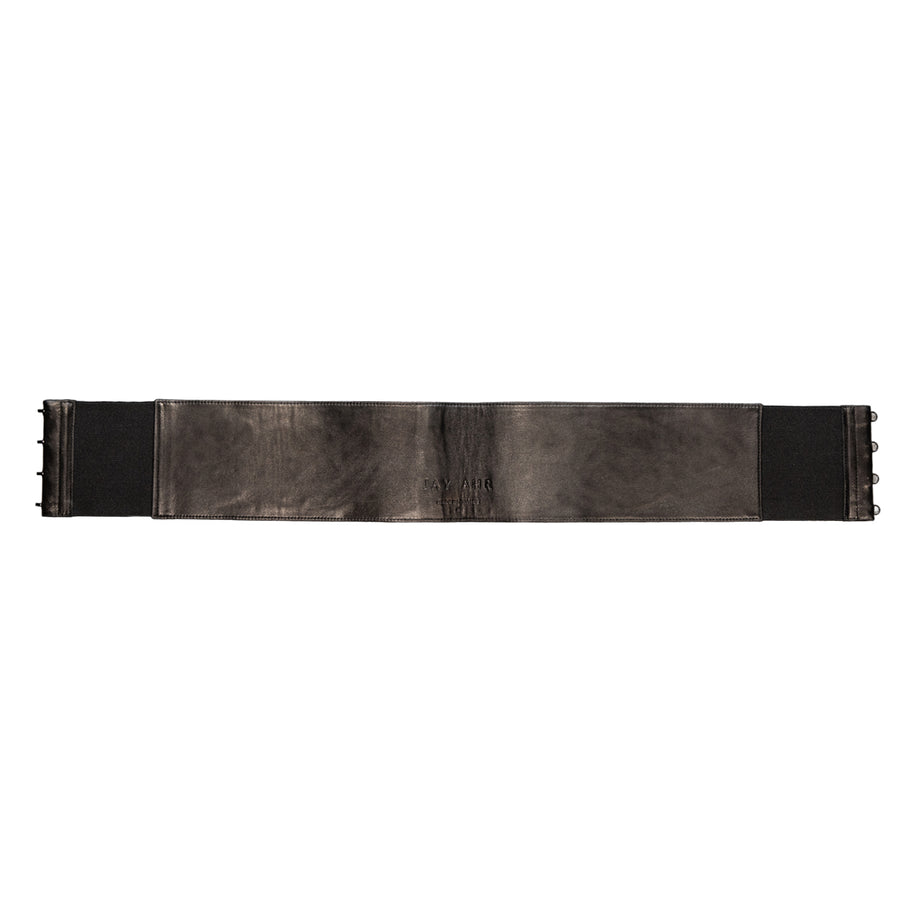 Jay Ahr Wide waist belt with silver sequins