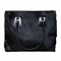 Jil Sander Classic zipped pony skin handbag