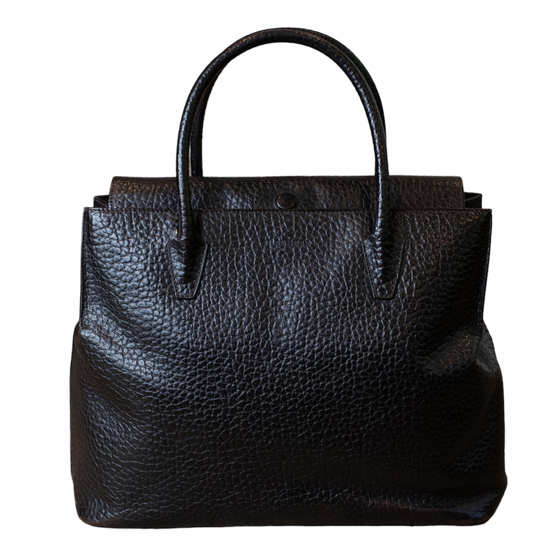 Jil Sander Classic handbag in grained leather with magnetic closure