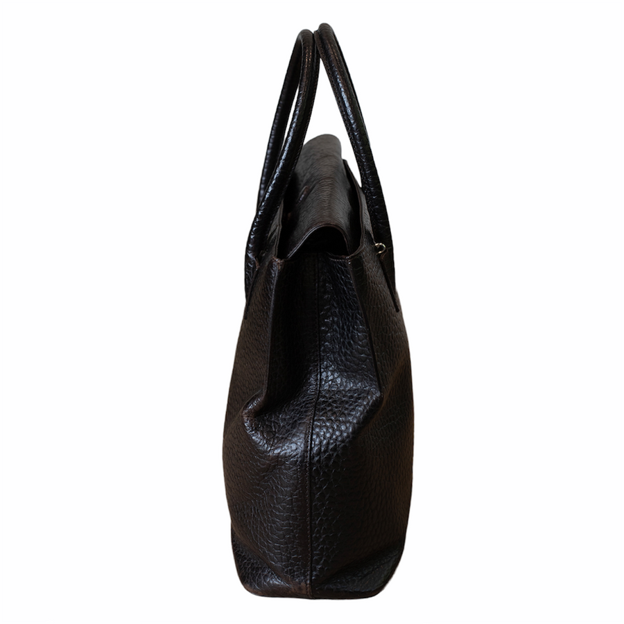 Jil Sander Klassische Handtasche aus genarbtem Leder mit Magnetverschluss