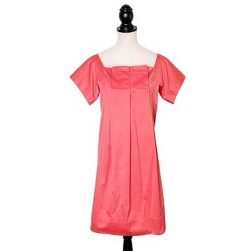 Jil Sander Pink cotton dress with inverted pleats