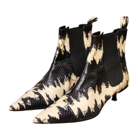 Jil Sander ankle boots in snake print