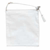 Jil Sander Weiße Mini-Tasche aus butterweichem Leder mit Reißverschluss
