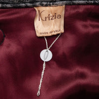 Krizia Ausgefallene Vintage Jacke aus silbernem Brokat im Cape-Stil