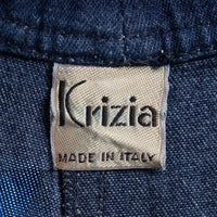 Krizia Hochgeschnittene Vintage Jeans mit silbernen Signature Applikationen