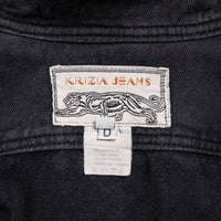 Krizia vintage oversized denim jumpsuit with logo