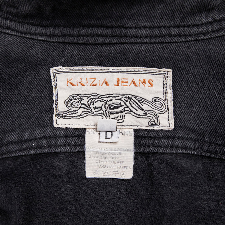 Krizia Vintage Jeans-Jumpsuit im Oversize-Stil mit Logo