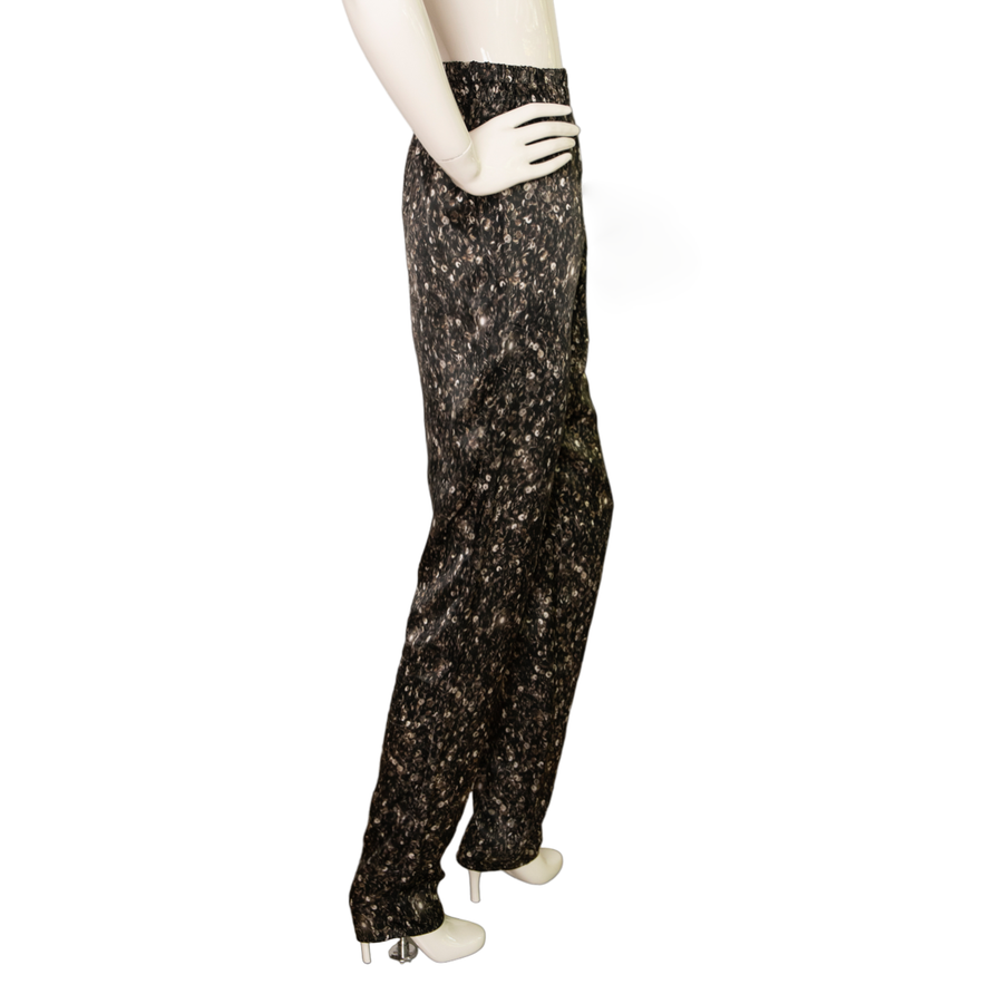 Lanvin patterned silk trousers with elastic waistband