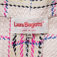 Laura Biagotti Karierte Vintage Bundfaltenhose aus Wolle und Seide