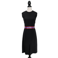 Louis Vuitton sleeveless shift dress with leather applications