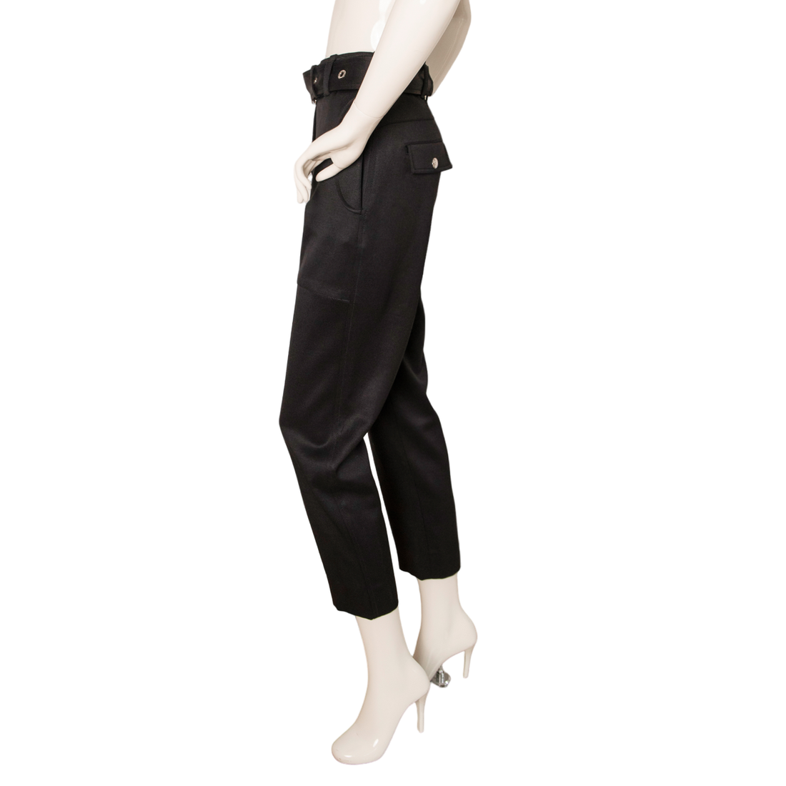 Louis Vuitton high-waisted trousers with side pockets and belt