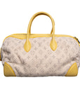 Louis Vuitton Limited Edition Gelbe Monogram Denim Speedy Round Bag